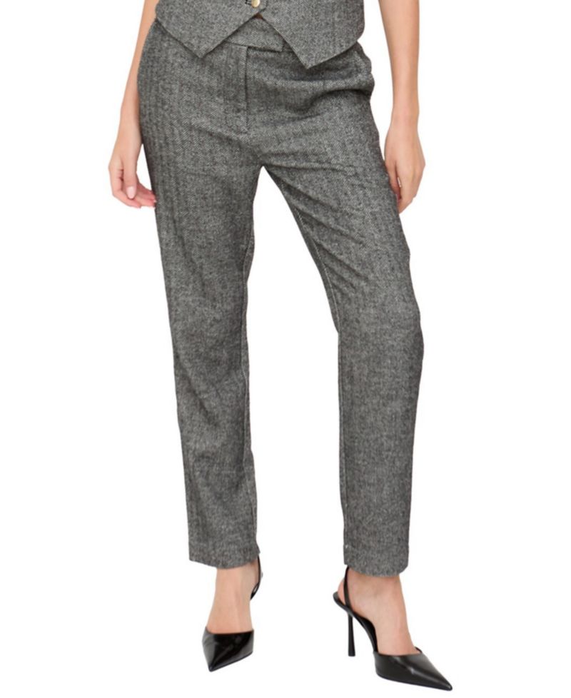 Women's Pandora Tapered Herringbone Print Trouser