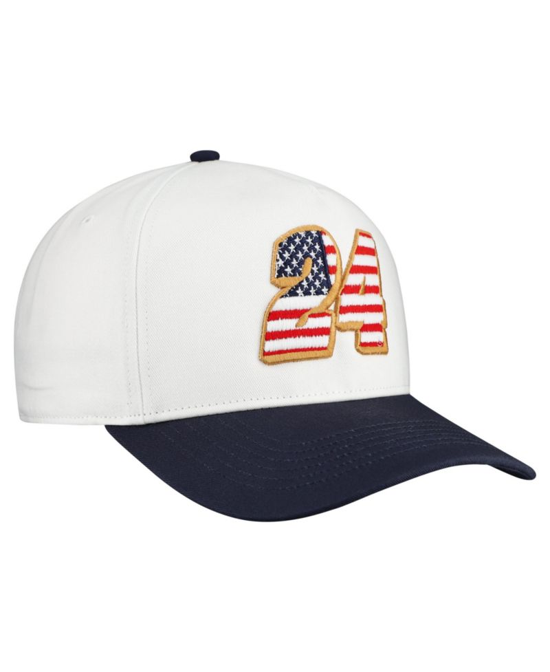 Men's White William Byron Flag Fill Two-Tone Team Adjustable Hitch Hat