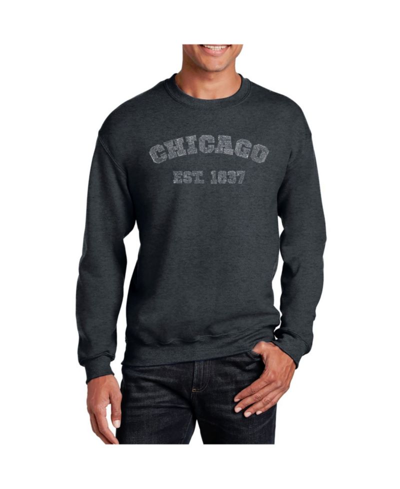 Men's Word Art Chicago 1837 Crewneck Sweatshirt