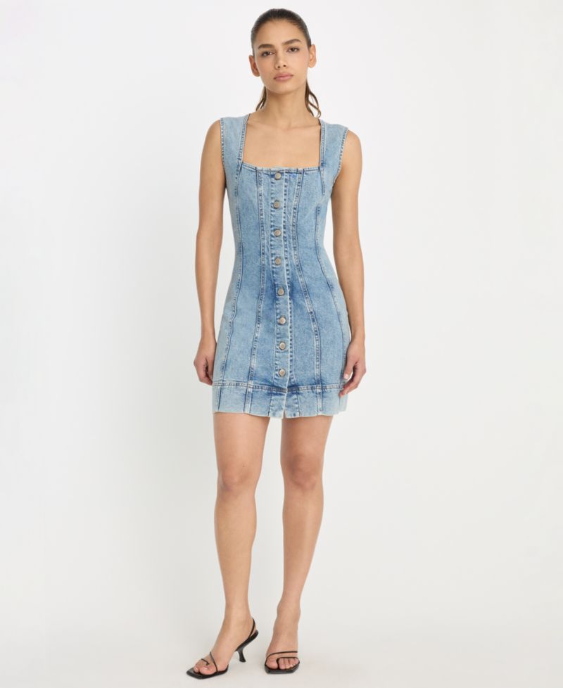 Women's Button-Front Mini Dress