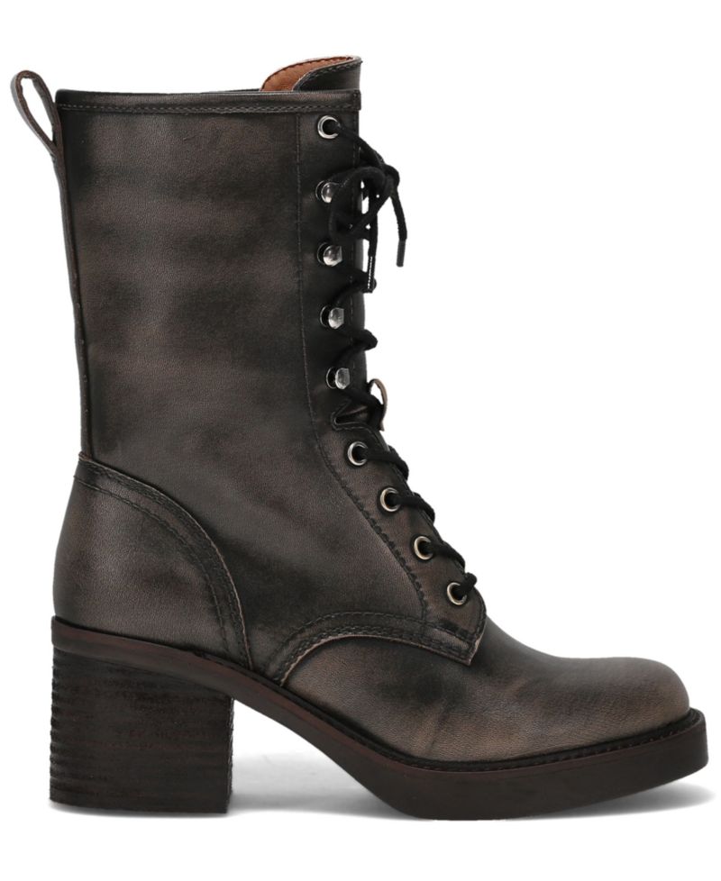 Women's Fynn Block Heel Lace Up Combat Booties