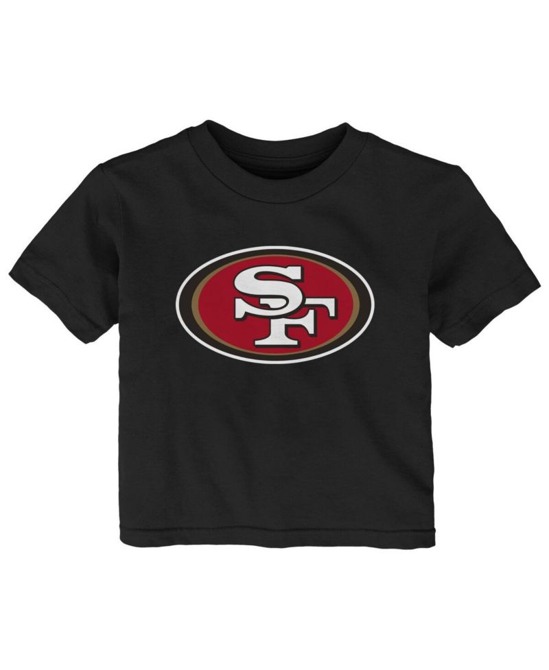 Baby Boys and Girls Black San Francisco 49ers Primary Logo T-Shirt