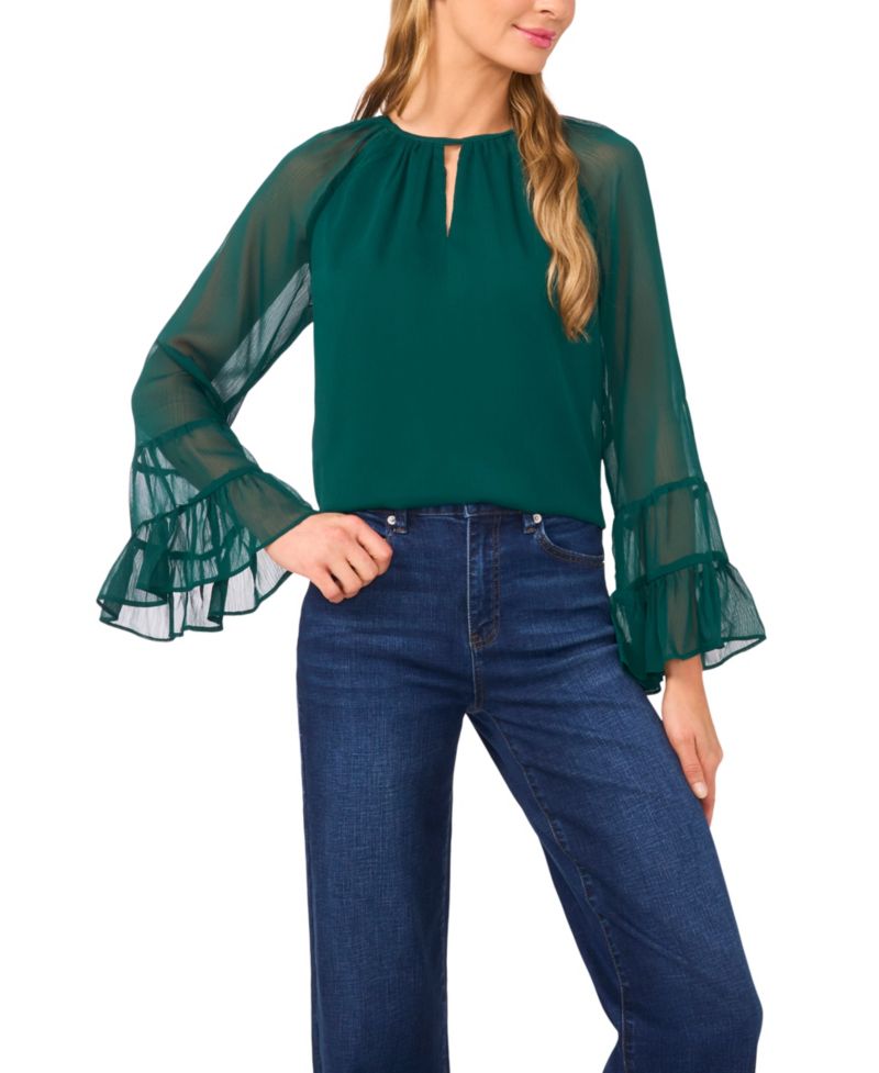 Women's Tiered Flowy Long Sleeve Top