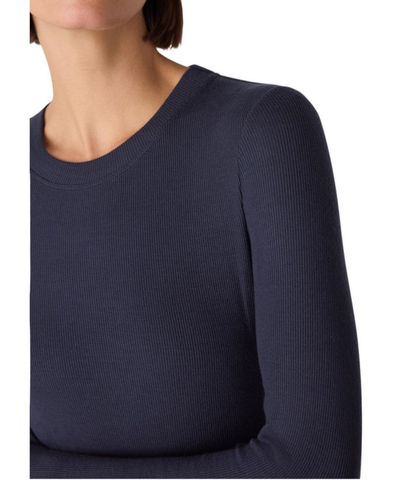 Women's Ribbed Crewneck Knit Top