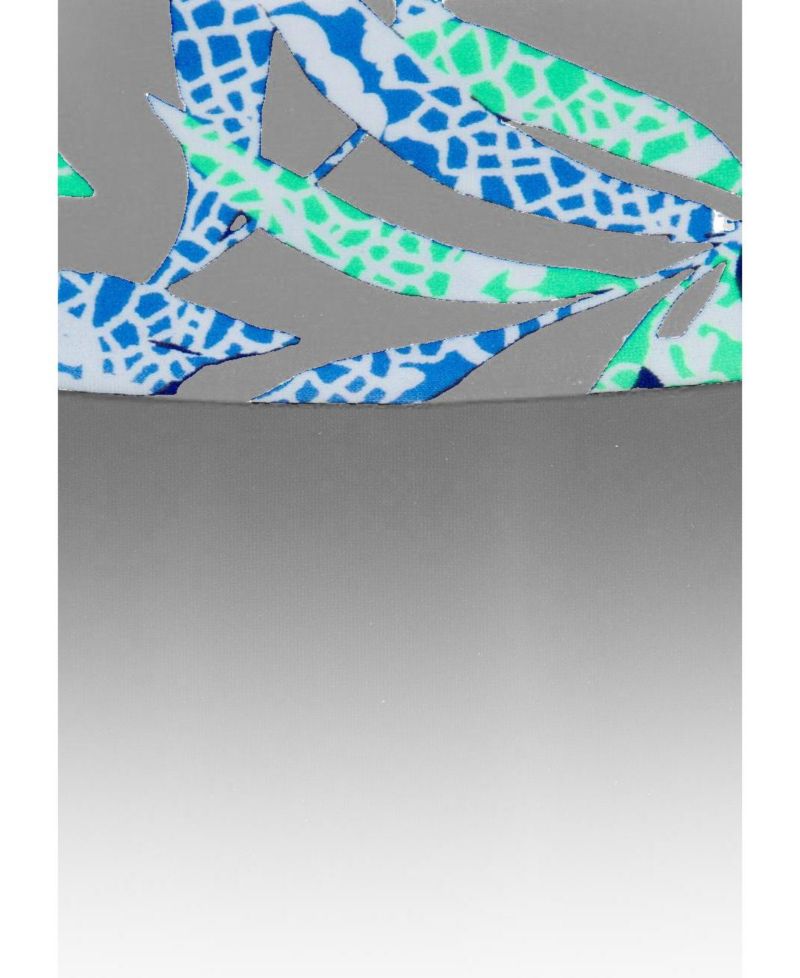 Women's Tropical Print Fold Over Bikini Mid-Rise Swim Bottom