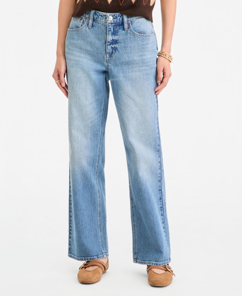 Women's Mid-Rise Relaxed Straight-Leg Denim Jeans