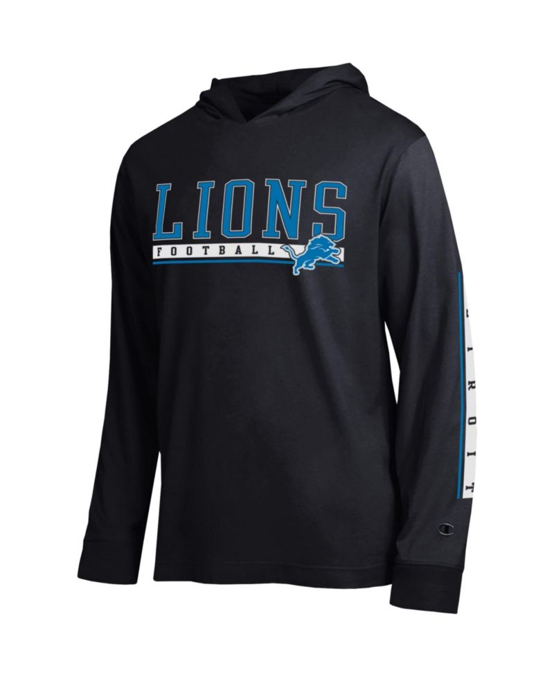 Men's Black Detroit Lions All Star Hooded T-Shirt