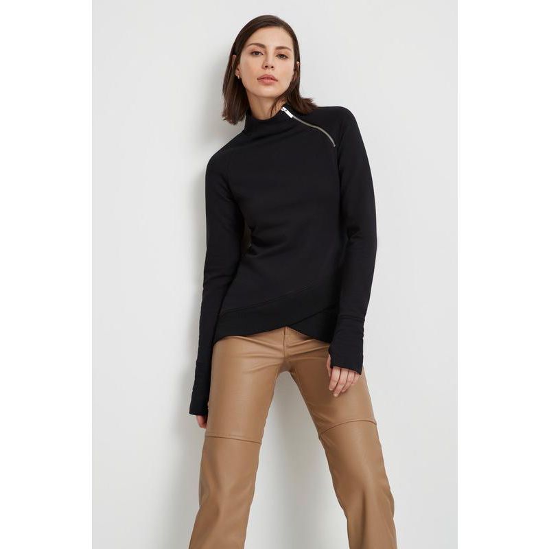 Women's Blake Fitted Raglan Mock-Neck Zip Sweatshirt