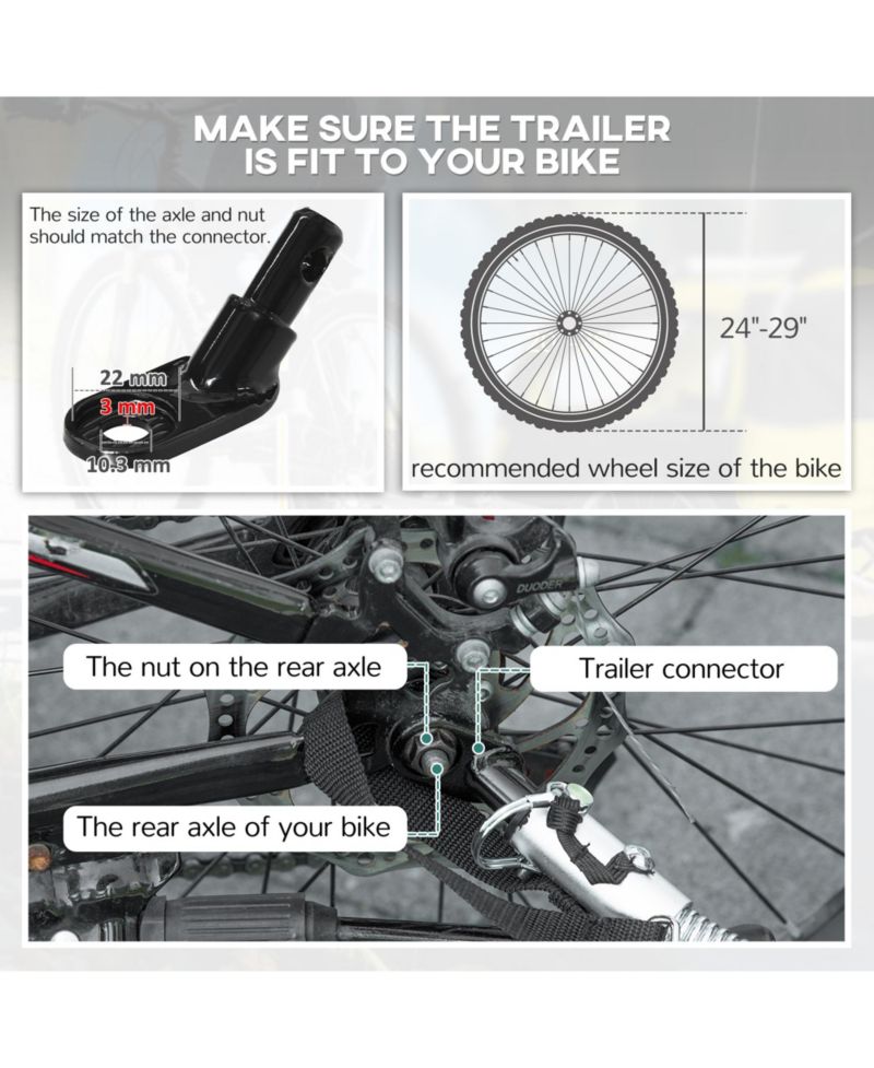 Kids Elite 2-Seat Bicycle Trailer Steel w/ Water Resist Windows