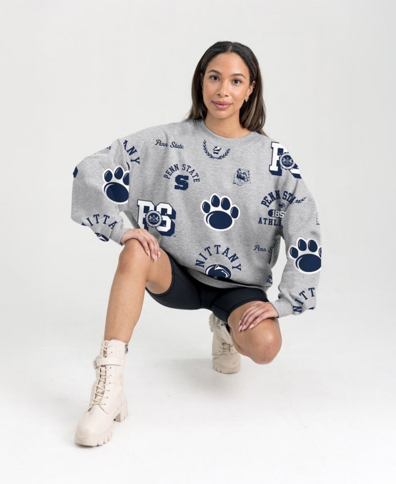 Women's Gray Penn State Nittany Lions Always on Repeat Fleece Sweatshirt