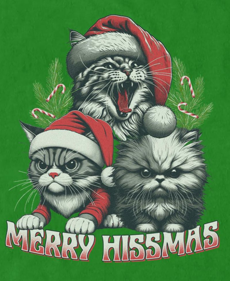 Men's Merry Hissmas Graphic Cotton-Blend T-Shirt