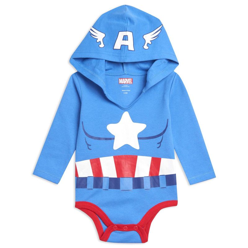 Baby Boys Hulk Captain America Spider-Man 3 Pack Cosplay Bodysuits