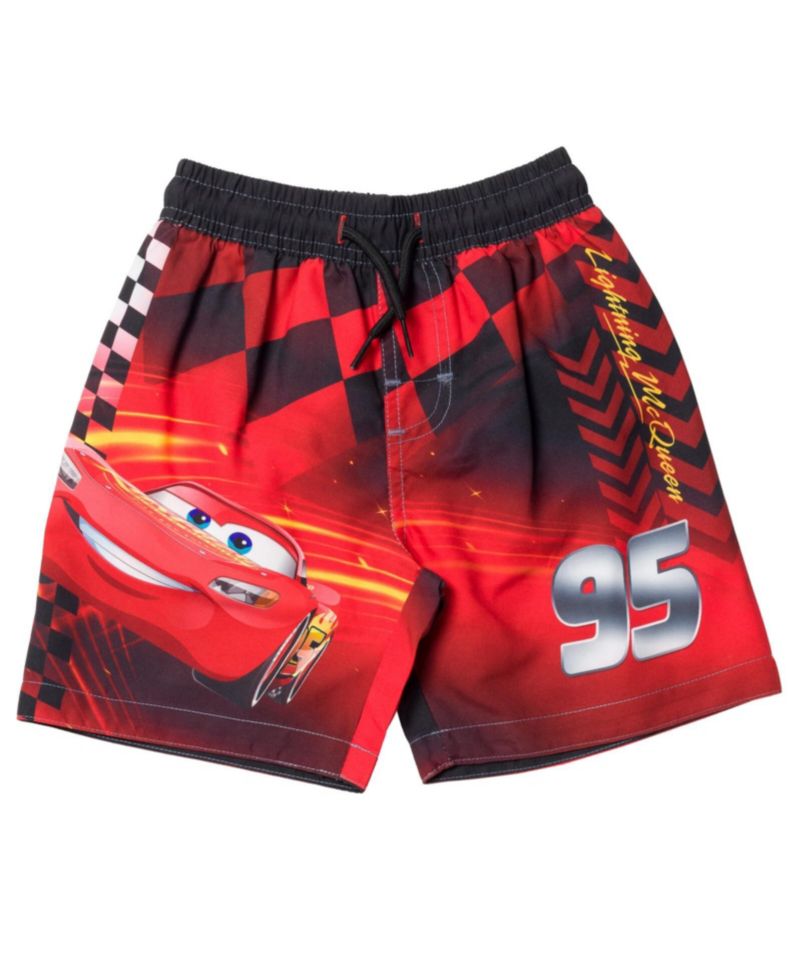 Boys Disney Pixar Lightning McQueen Rash Guard and Swim Trunks Outfit Set