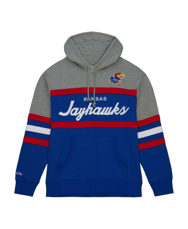 Men's Royal Kansas Jayhawks Head Coach Pullover Hoodie