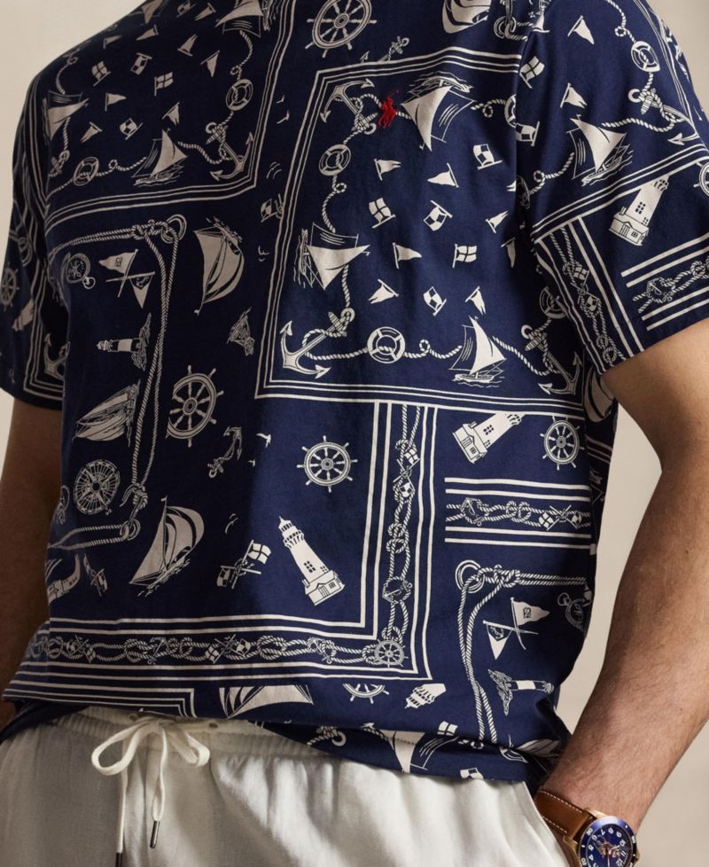Men's Big & Tall Print Bandanna Jersey T-Shirt