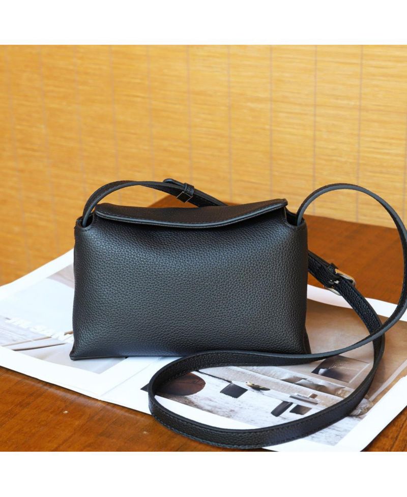 Ivy Small Pebbled Leather Crossbody Bag Minimalist Shoulder Bag Lightweight Everyday Purse