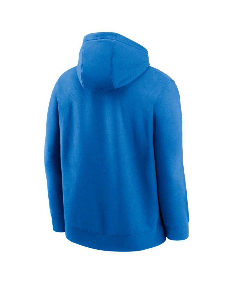 Men's Blue Detroit Lions Club Fleece Pullover Hoodie