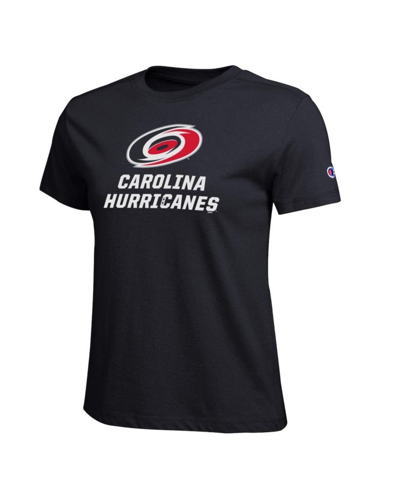 Women's Black Carolina Hurricanes Wordmark Lockup T-Shirt