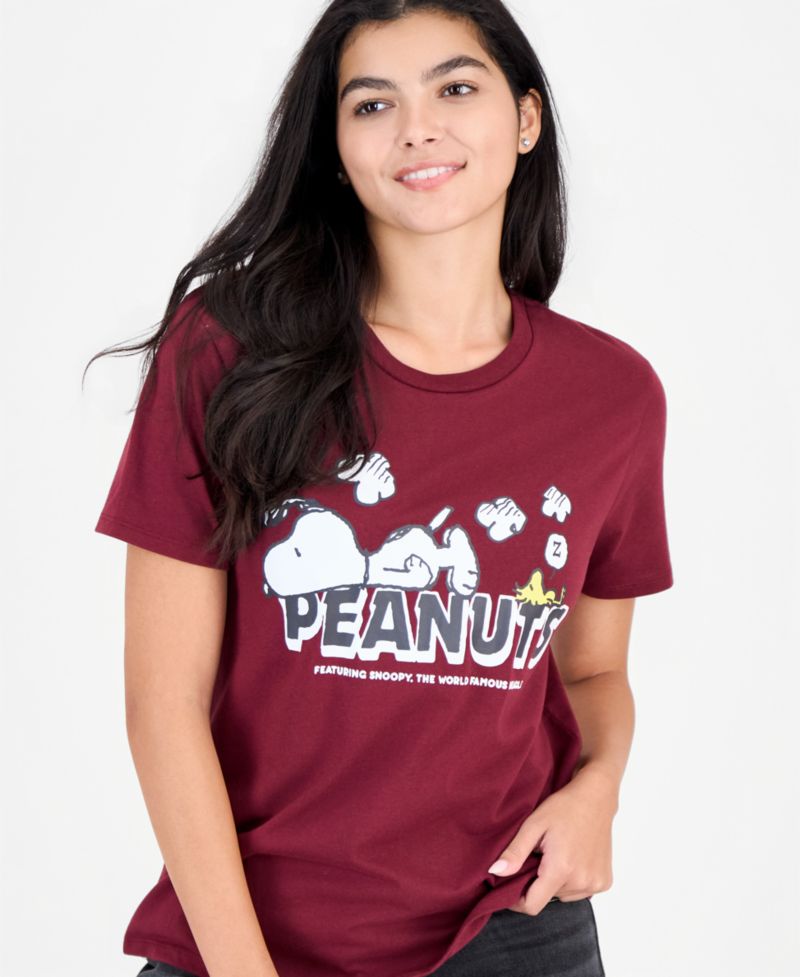 Juniors' Snoopy Logo T-Shirt