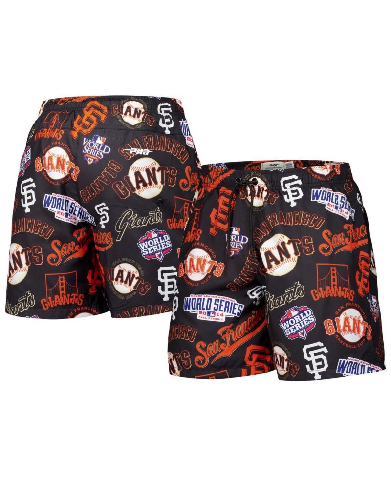 Men's Black San Francisco Giants Toss Logo Woven Shorts