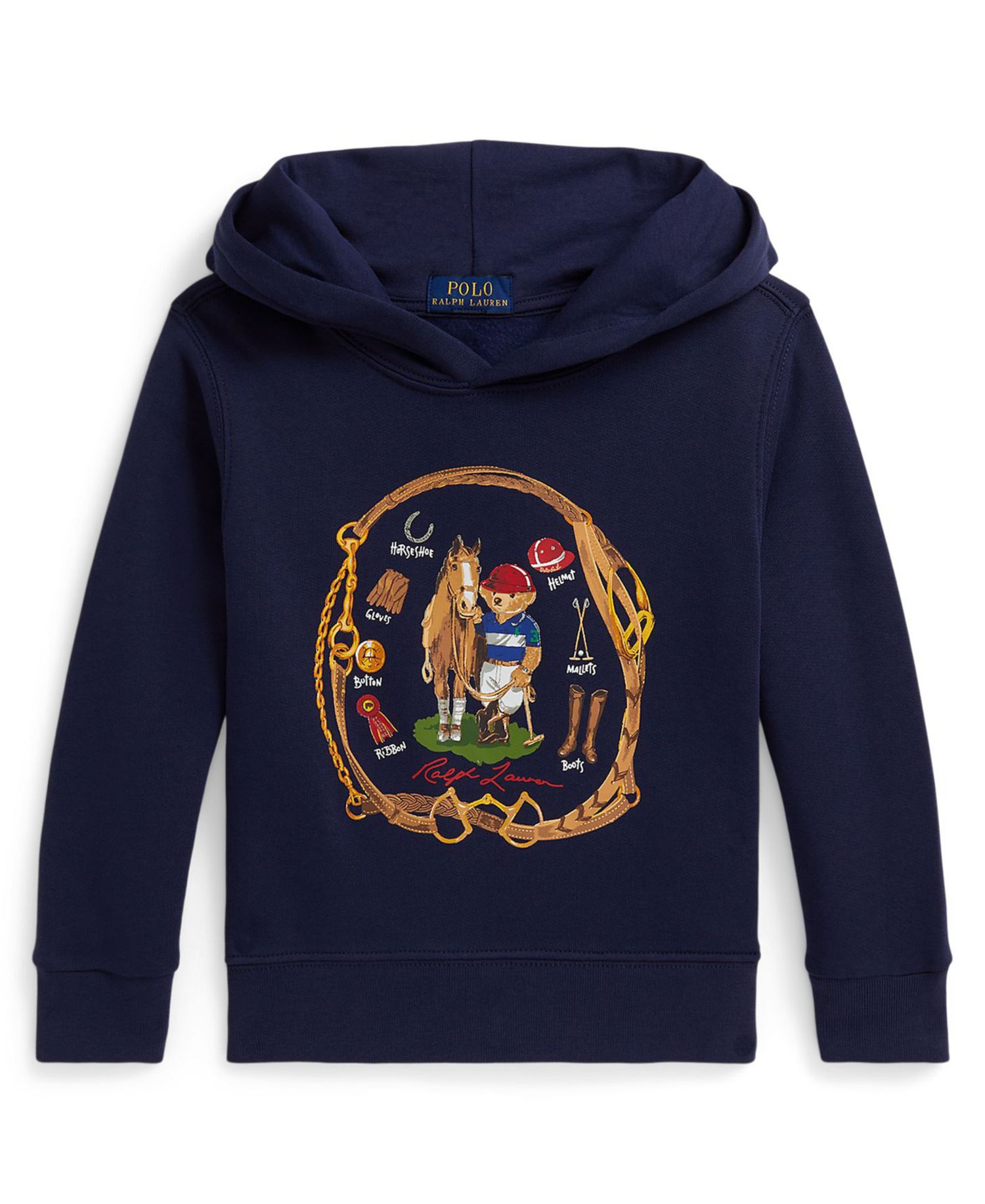 Флисовая толстовка с капюшоном Polo Bear для мальчиков 2-7 лет