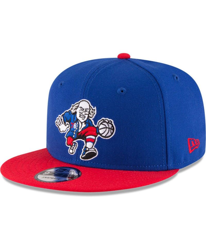 Men's Royal/Red Philadelphia 76ers 2-Tone 9fifty Adjustable Snapback Hat