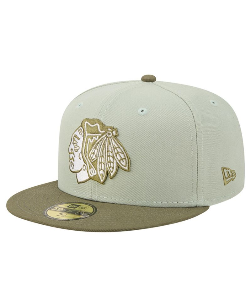 Men's Sage Green/Olive Chicago Blackhawks Color Pack 59FIFTY Fitted Hat