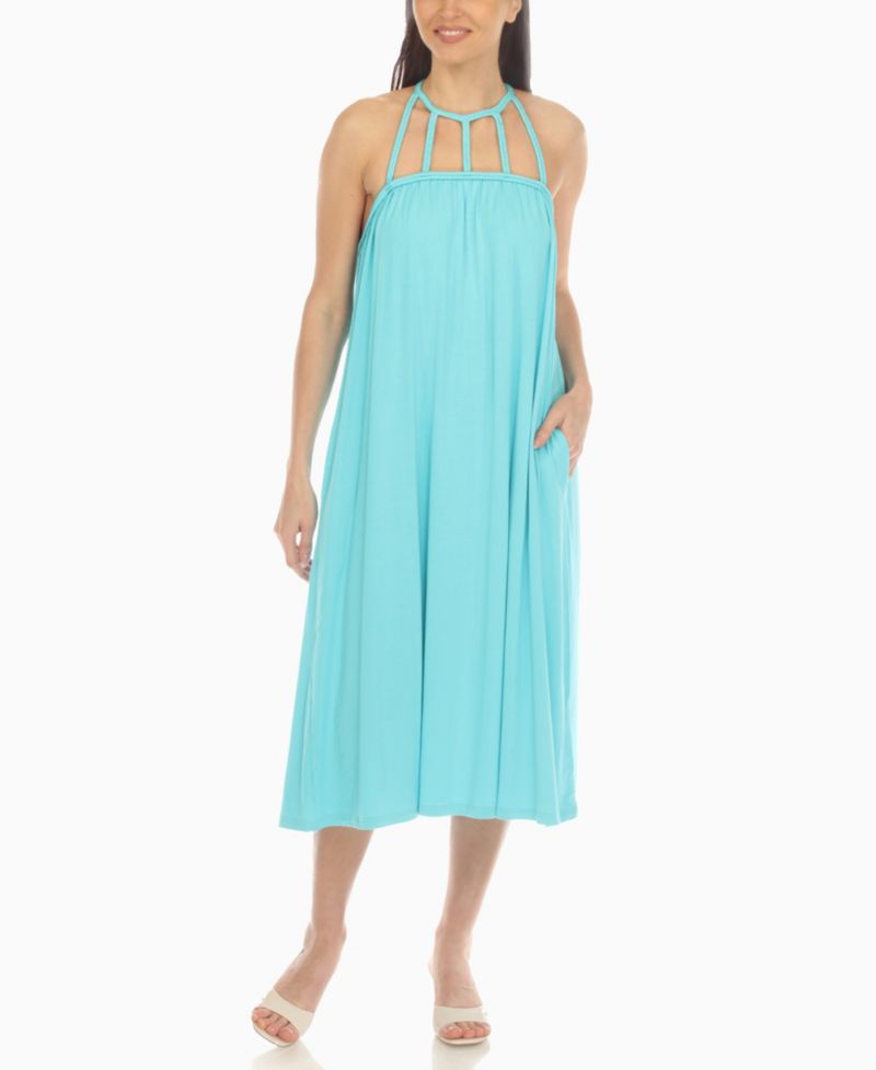 Women's Braided Strap Midi Dress