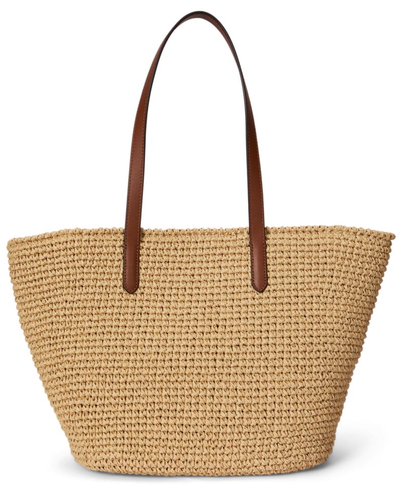 Lainey Crocheted Straw Large Tote Bag