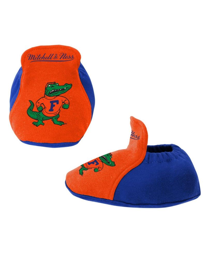Baby Boys and Girls Royal, Orange Florida Gators 3-Pack Bodysuit, Bib and Bootie Set
