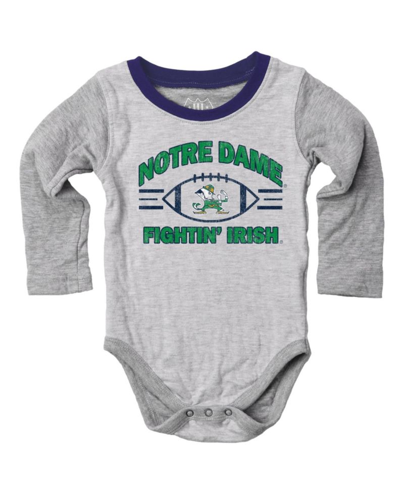 Baby Boys and Girls Heather Gray Notre Dame Fighting Irish Jie Jie Hopper Set