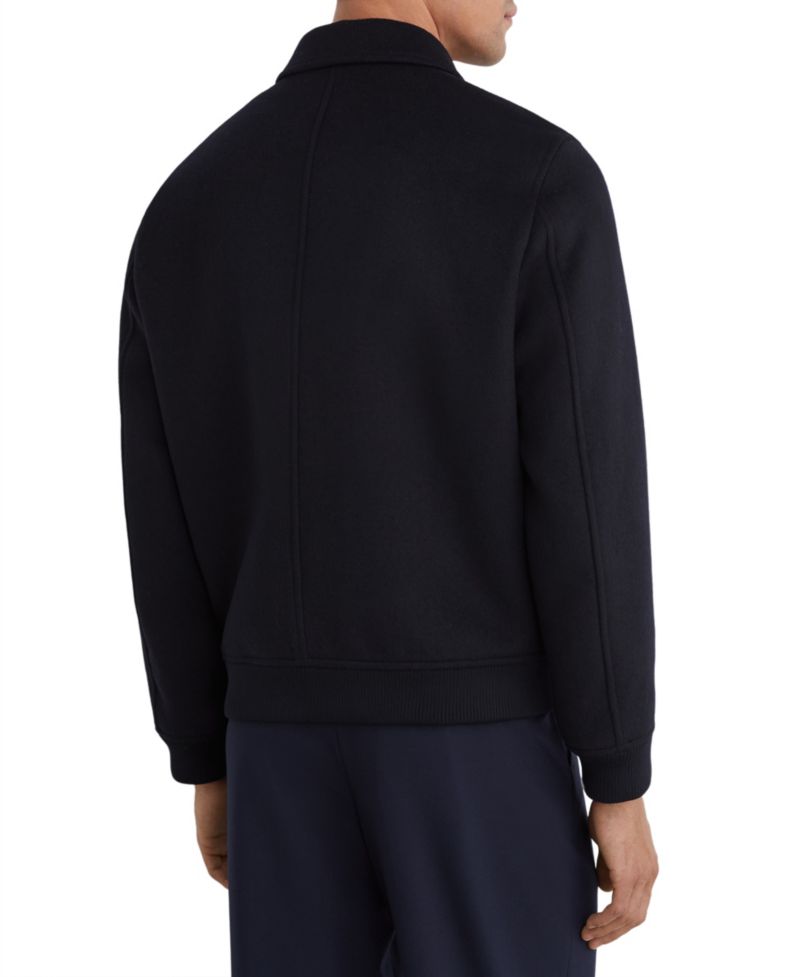 Men's Deluca Wool-Blend Flap-Pocket Bomber Jacket