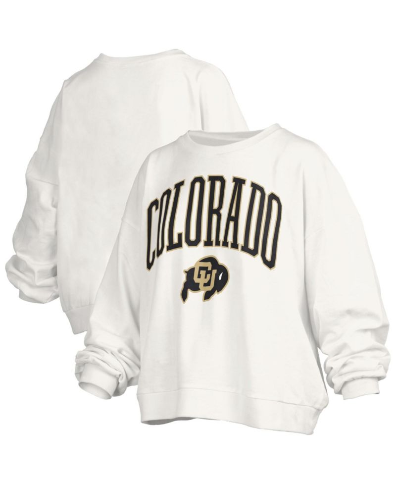 Women's White Colorado Buffaloes Janise Fleece Sweatshirt