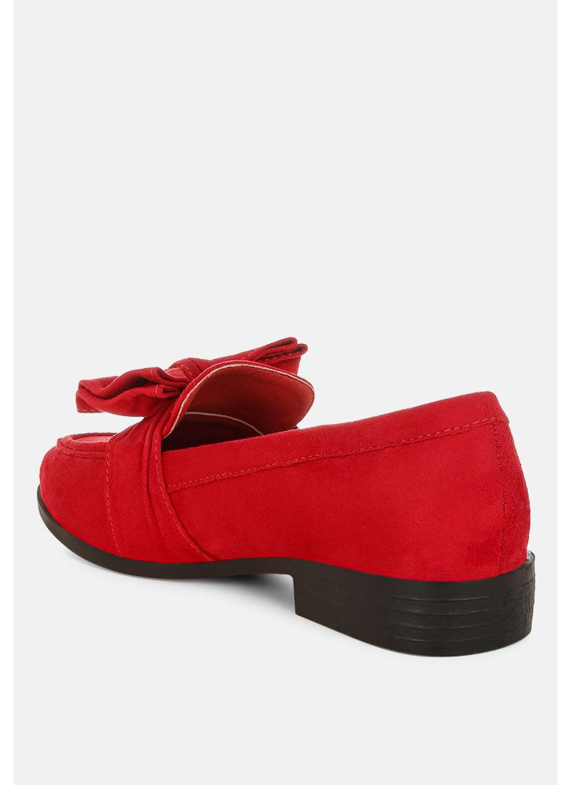 Womens Havisham Bow Accent Heeled Loafers