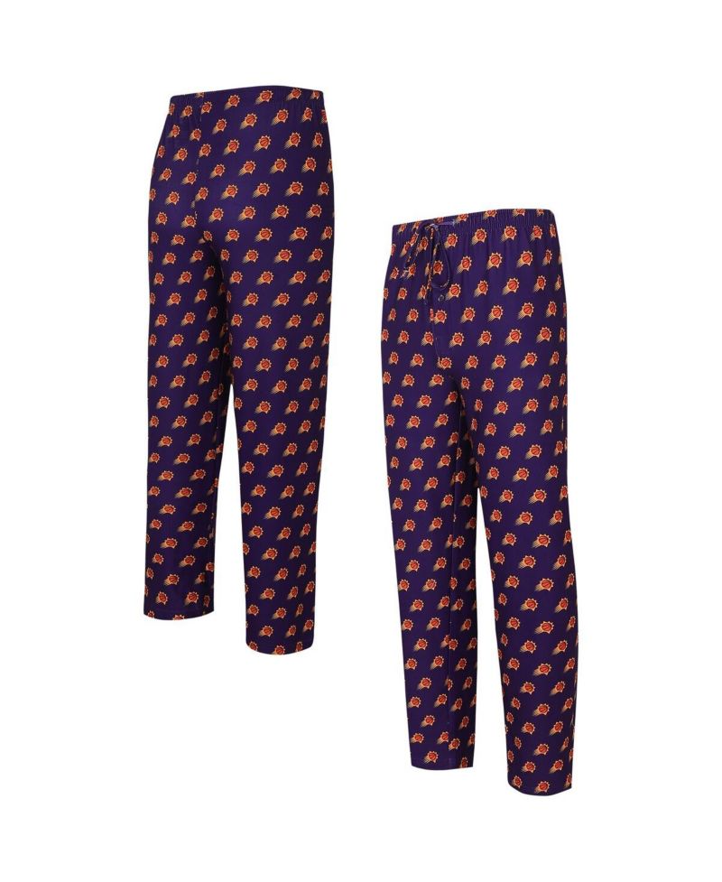 Men's Purple Phoenix Suns Allover Logo Print Gauge Sleep Pants