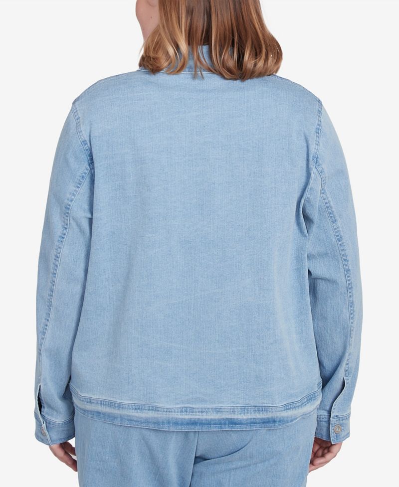 Plus Size Classic Fit Denim Jacket