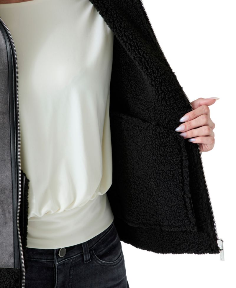 Women's Faux Shearling Zip Up Jacket
