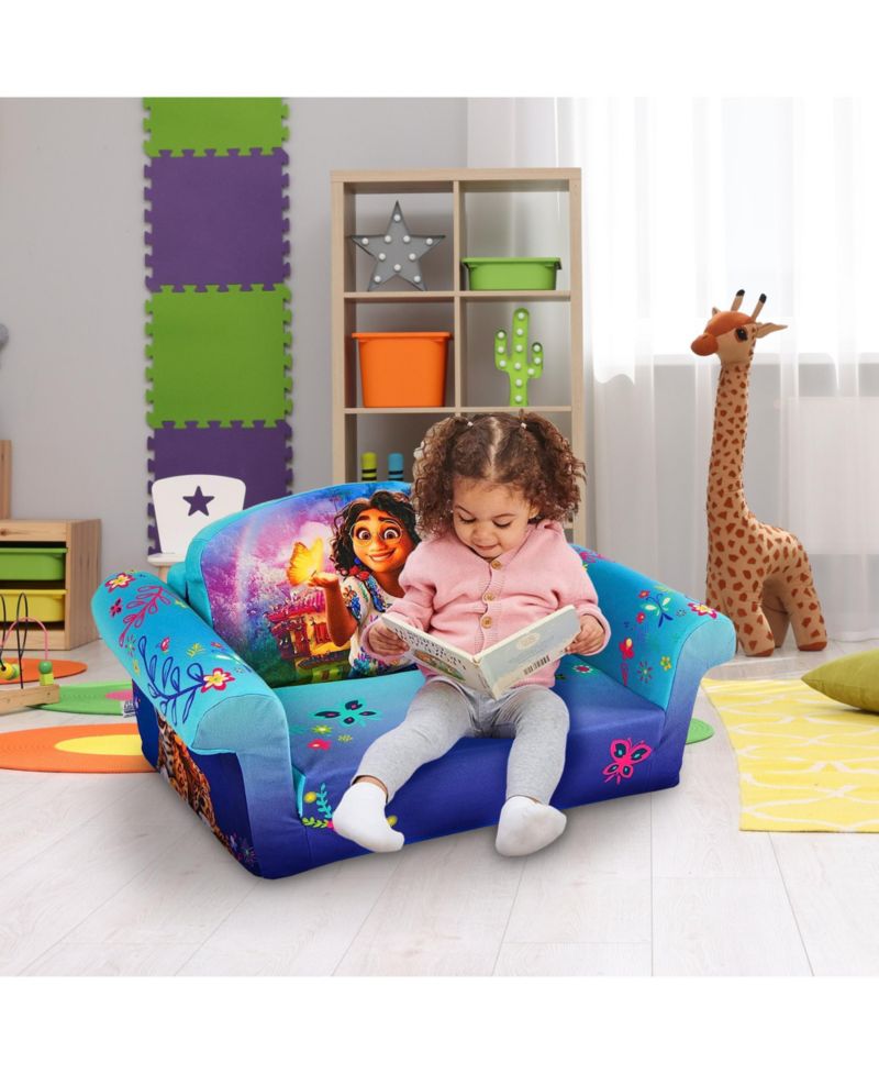 Kids 2-in-1 Flip Open Foam Compressed Sofa Bed, Encanto