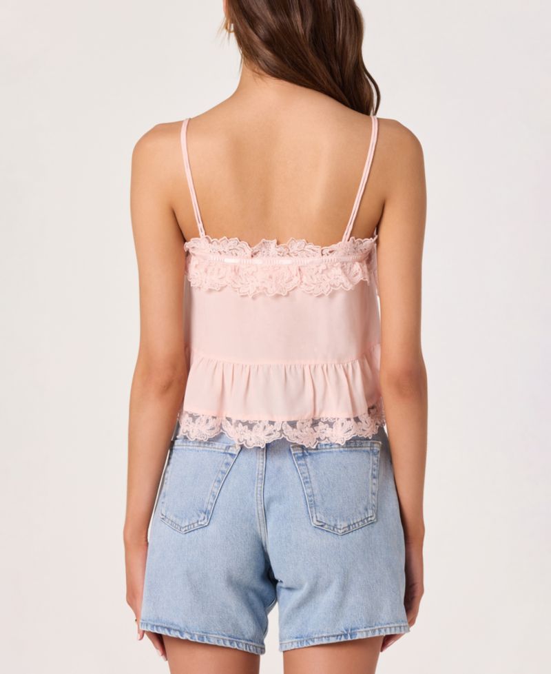 Women's Cosette Straight Neck Sleeveless Lace Top