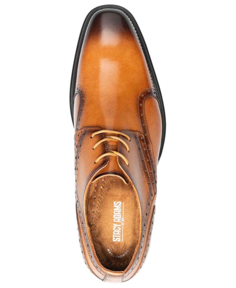 Men's Alexander Perforated Calf Leather Plain-Toe Oxfords