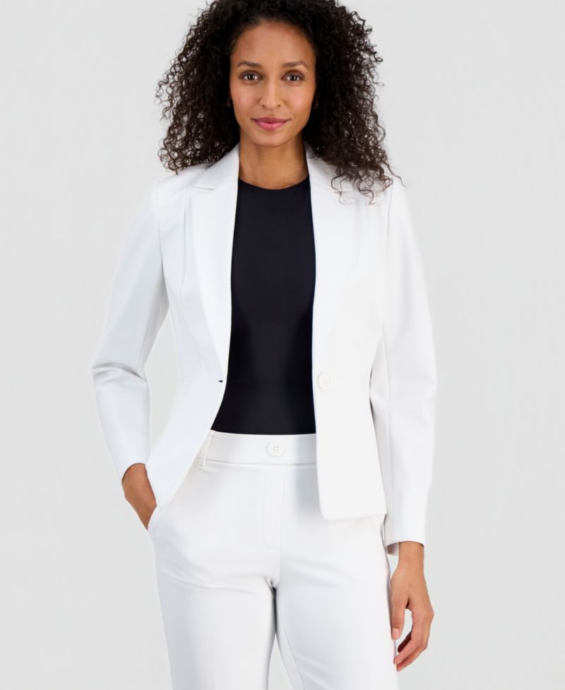 Compression One-Button Long-Sleeve Blazer