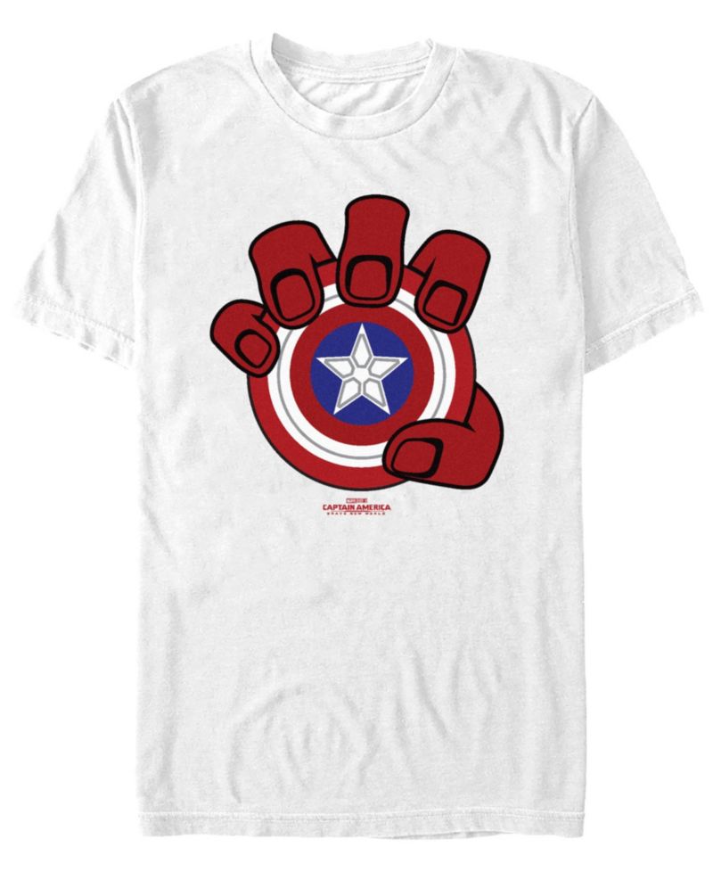 Men's Red Hand And Shield Short Sleeve T-Shirt
