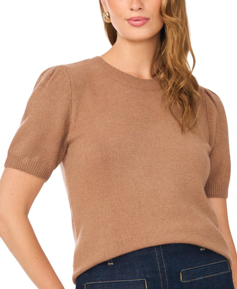 Women's Short-Sleeve Crewneck Sweater