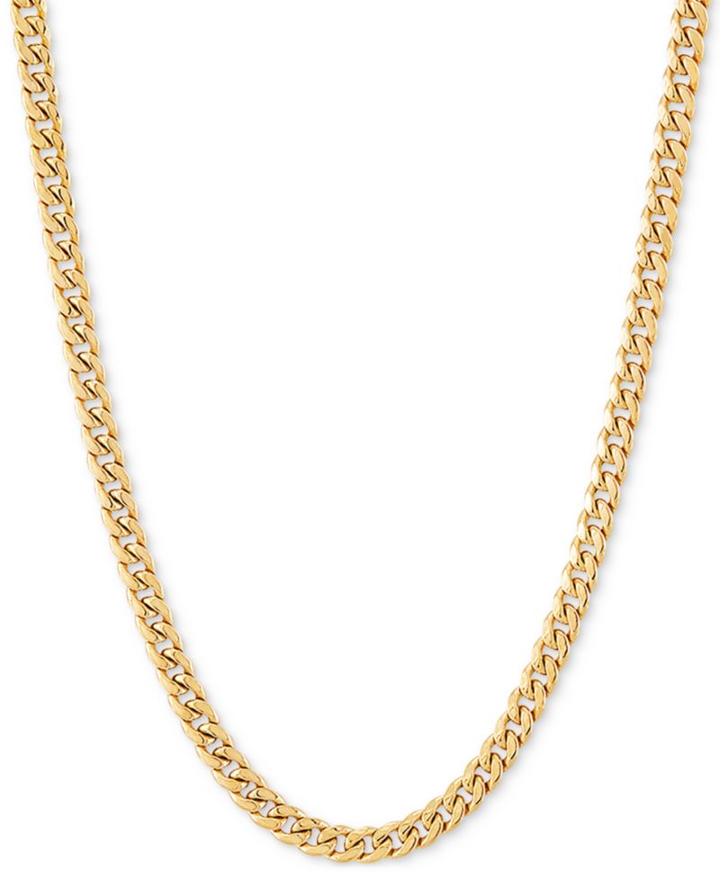 18"-22" Miami Cuban Link Chain Necklace (3mm) in 14k Gold