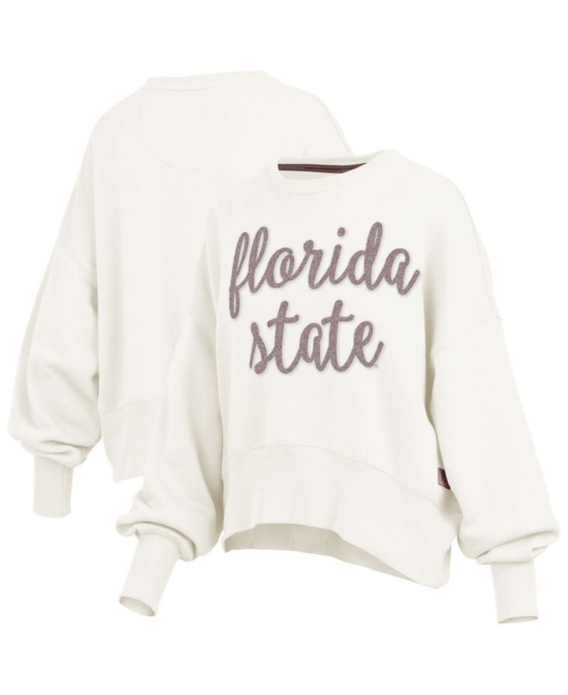 Women's Florida State Seminoles Chelsea Oversized Fleece-Lined Pullover Sweatshirt