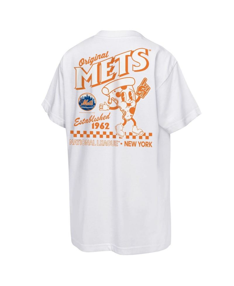 Big Boys and Girls White New York Mets Cooperstown Concession T-Shirt