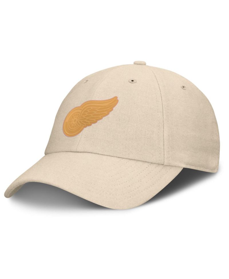 Men's Tan Detroit Red Wings Front Office Canvas Adjustable Hat