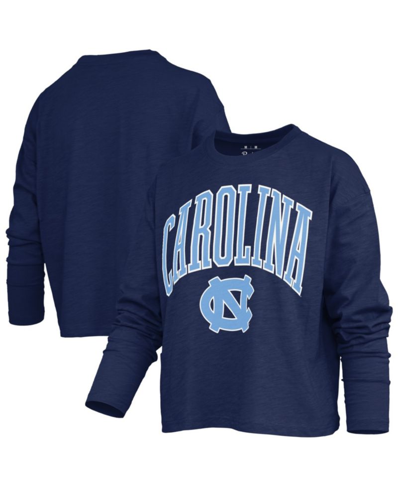 Women's North Carolina Tar Heels Motley Dropped-Shoulder Boxy Long-Sleeve T-Shirt