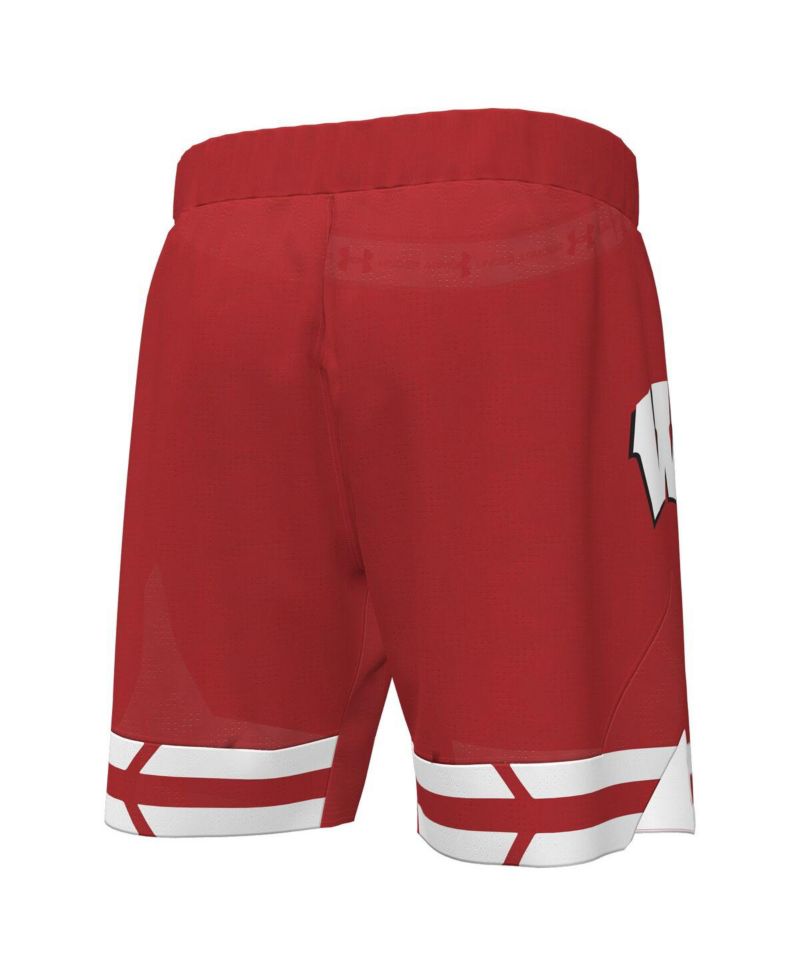 Men's Red Wisconsin Badgers Replica Basketball Shorts