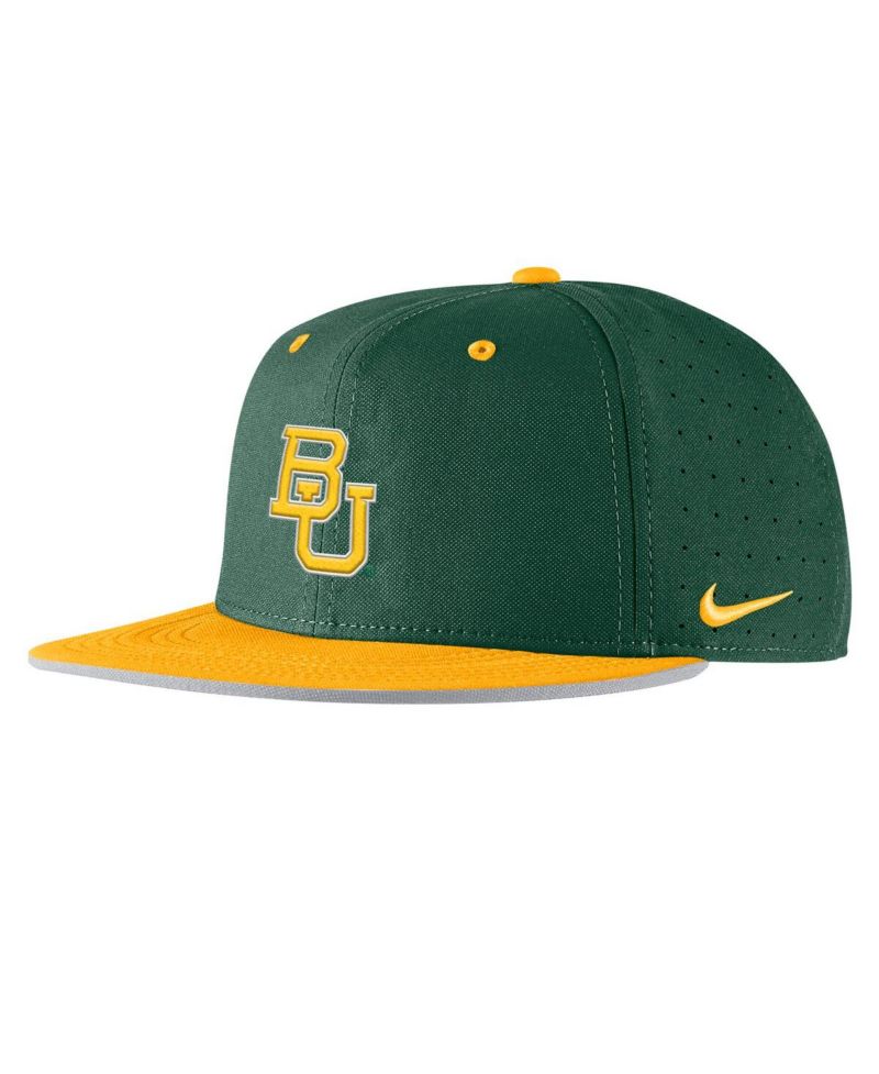 Men's Green Baylor Bears On-Field True Performance Baseball Fitted Hat